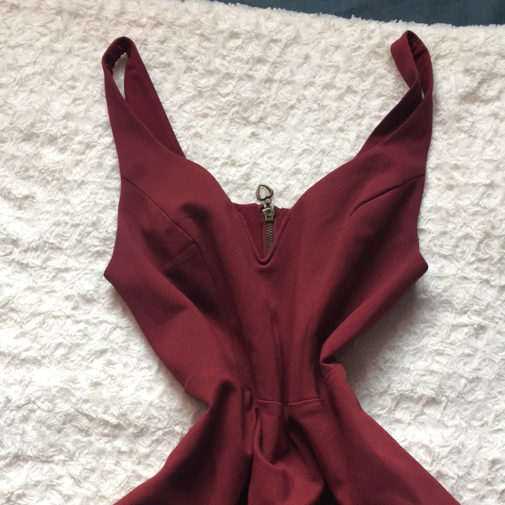 Maroon mini dress